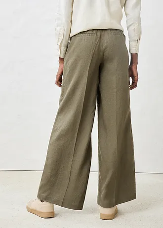 Pantalon à pinces 100% lin • olive foncé • Boutique bonprix