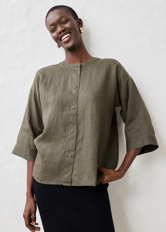 Chemisier oversize 100% lin