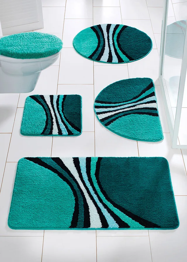 Parure de salle de bain à rayures