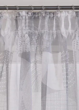 Gordijn van gerecycled polyester, met print (1 stuk) • wit-grijs • bonprix online shop
