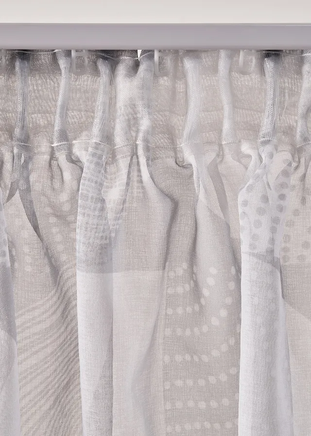 Gordijn met gerecycled polyester, met print (1 stuk) • grijs/wit • product-page.page-title-suffix