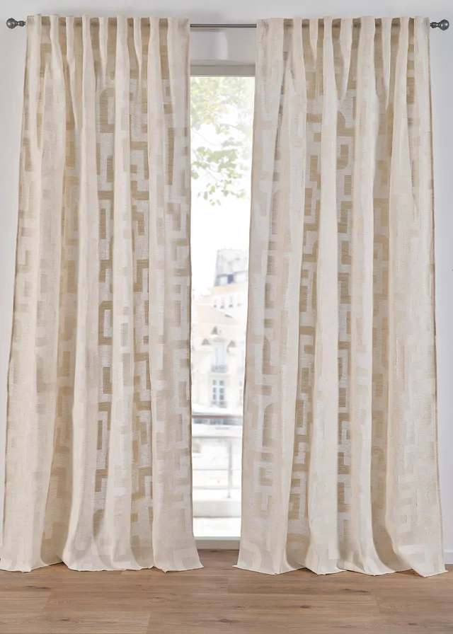 Draperie jacquard cu model grafic (1 buc.)