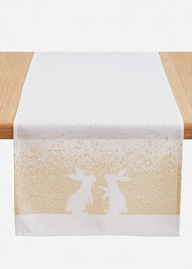 Față de masă îngustă cu imprimeu iepurași