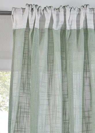 Gordijn met structuur (2 stuks), Kleur: soft groen