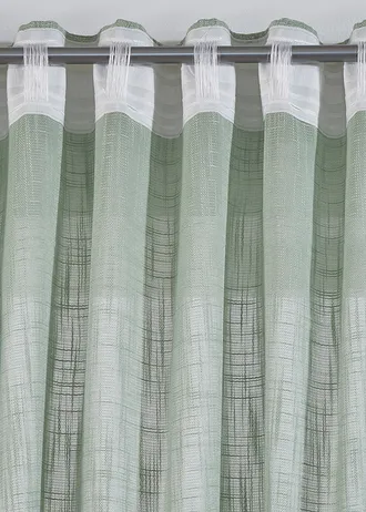 Lot de 2 rideaux texturés • vert tendre • Boutique bonprix