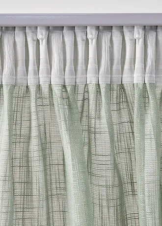 Lot de 2 rideaux texturés • vert tendre • Boutique bonprix