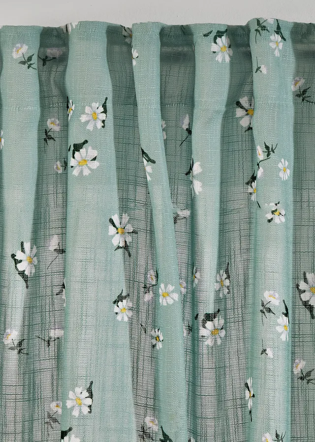 Panneau (1 pce.) à motif floral contenant du polyester recyclé • vert tilleul/blanc • product-page.page-title-suffix