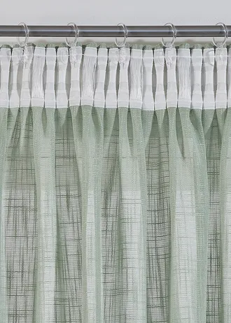 Lot de 2 rideaux texturés • vert tendre • Boutique bonprix