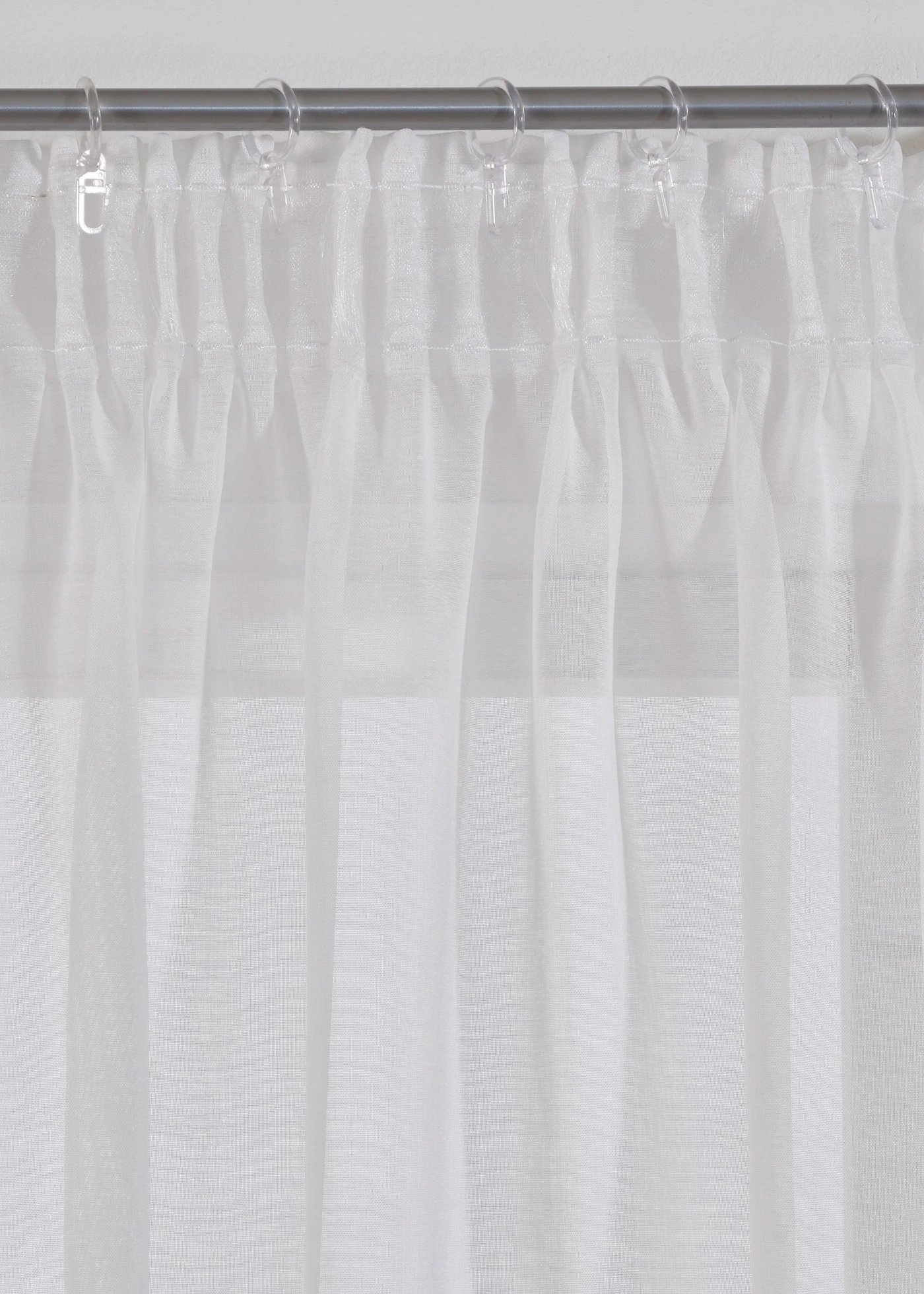 Záclona s recyklovaným polyesterom a kvetovanou potlačou (1 ks) • biela/červená • obchod bonprix