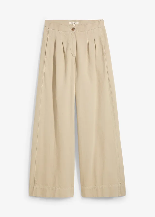 Pantaloni din twill, integral din bumbac
