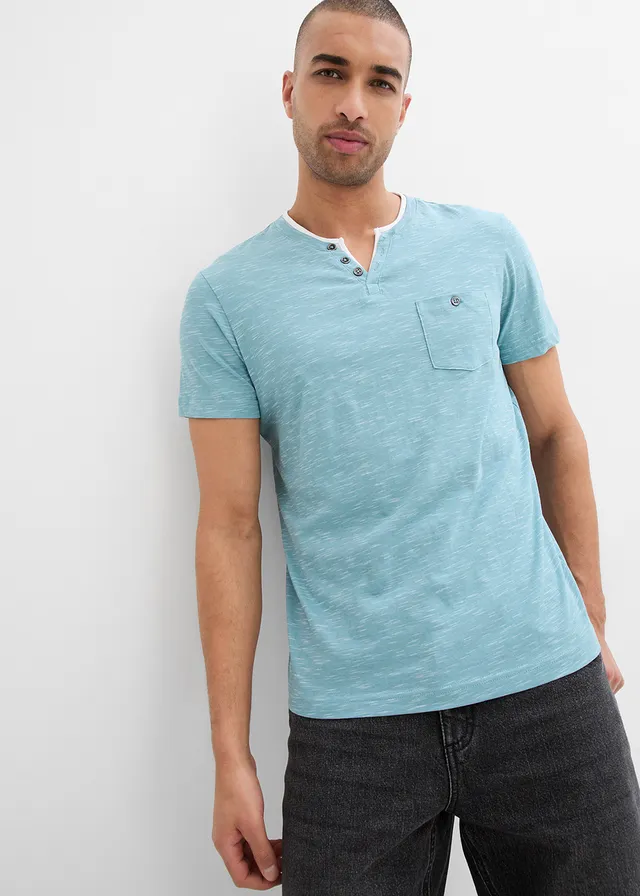 T-shirt 2 en 1 chiné • bleu minéral chiné • product-page.page-title-suffix