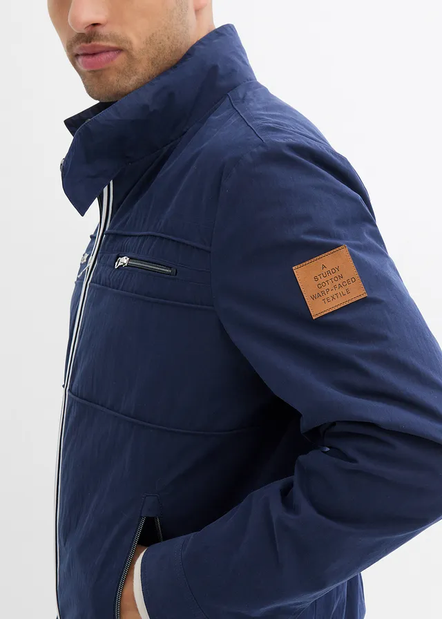 Tussenjas in blousonvorm met opstaande kraag • donkerblauw • product-page.page-title-suffix