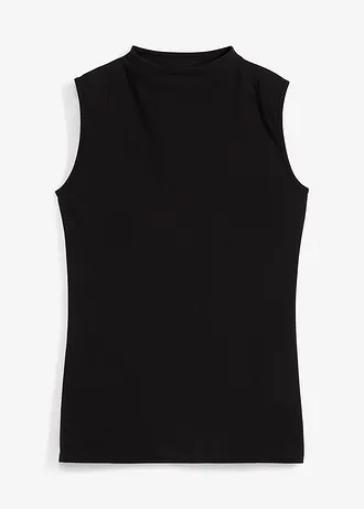 Top din mix de material elastic cu bumbac • negru • magazin bonprix