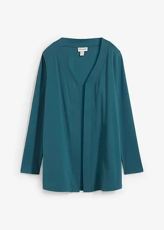 Cardigan van biologisch katoen • pepergroen • bonprix online shop