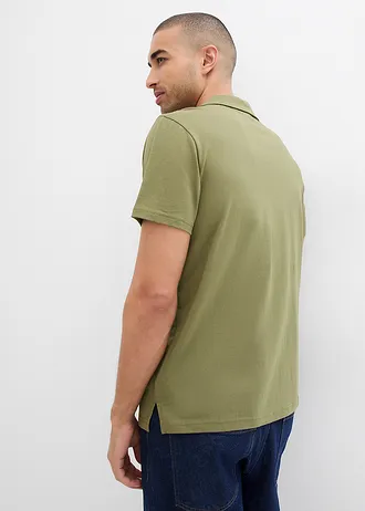 Poloshirt van biologisch katoen • olijfgroen • bonprix online shop
