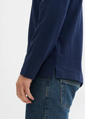 Shirt polo pique z czystej bawełny organicznej • ciemnoniebieski • sklep bonprix