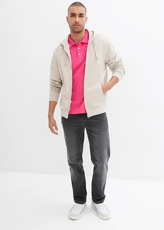 Sweat zippé à capuche • gris pierre • Boutique bonprix