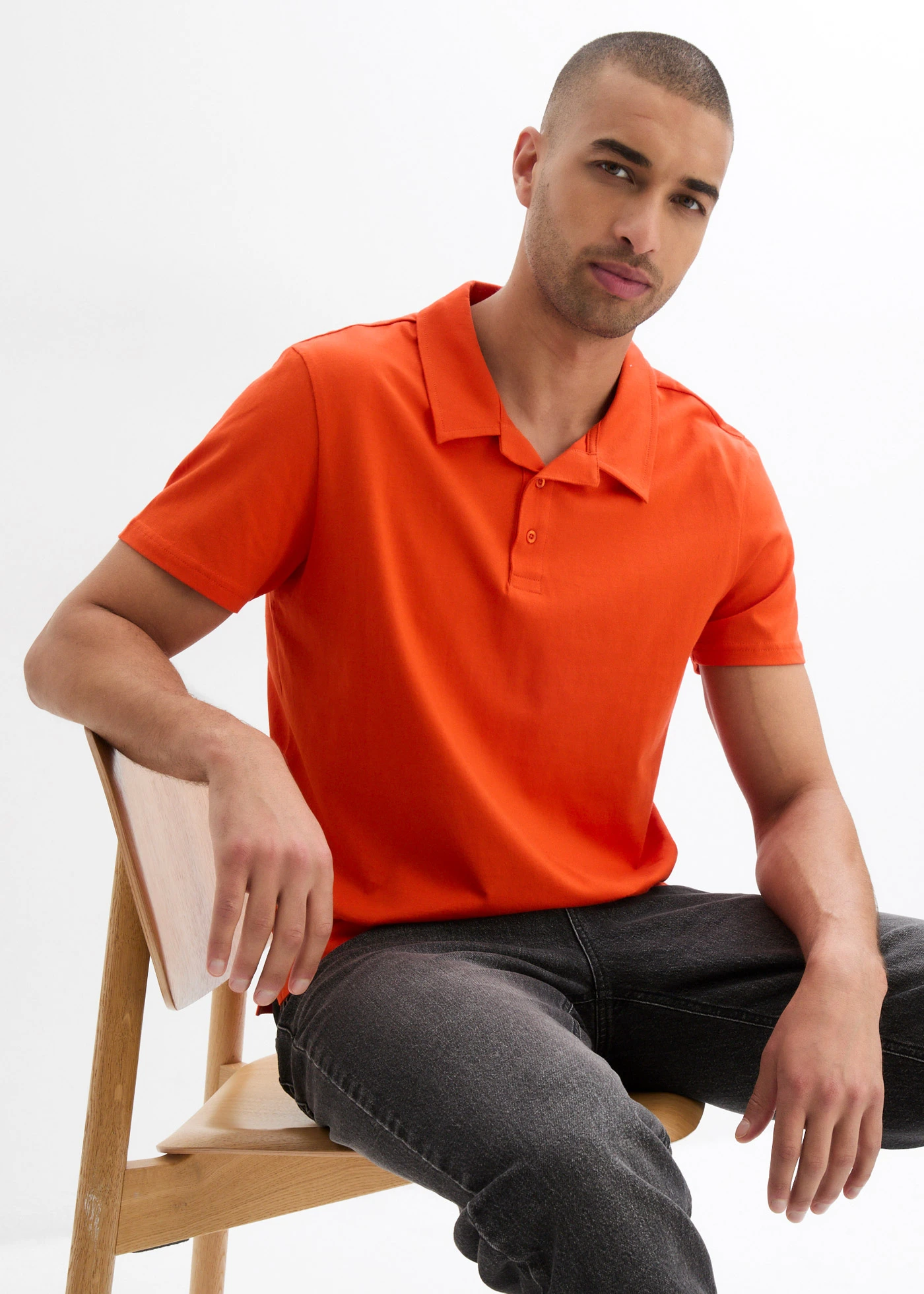 Poloshirt van biologisch katoen • bloedsinaasappel • bonprix online shop