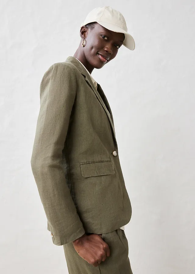 Blazer 100 % lin • olive foncé • product-page.page-title-suffix