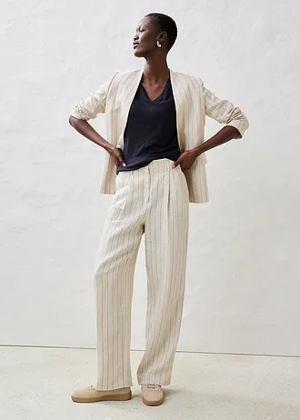 Tričko z čistého lnu • černá • bonprix obchod