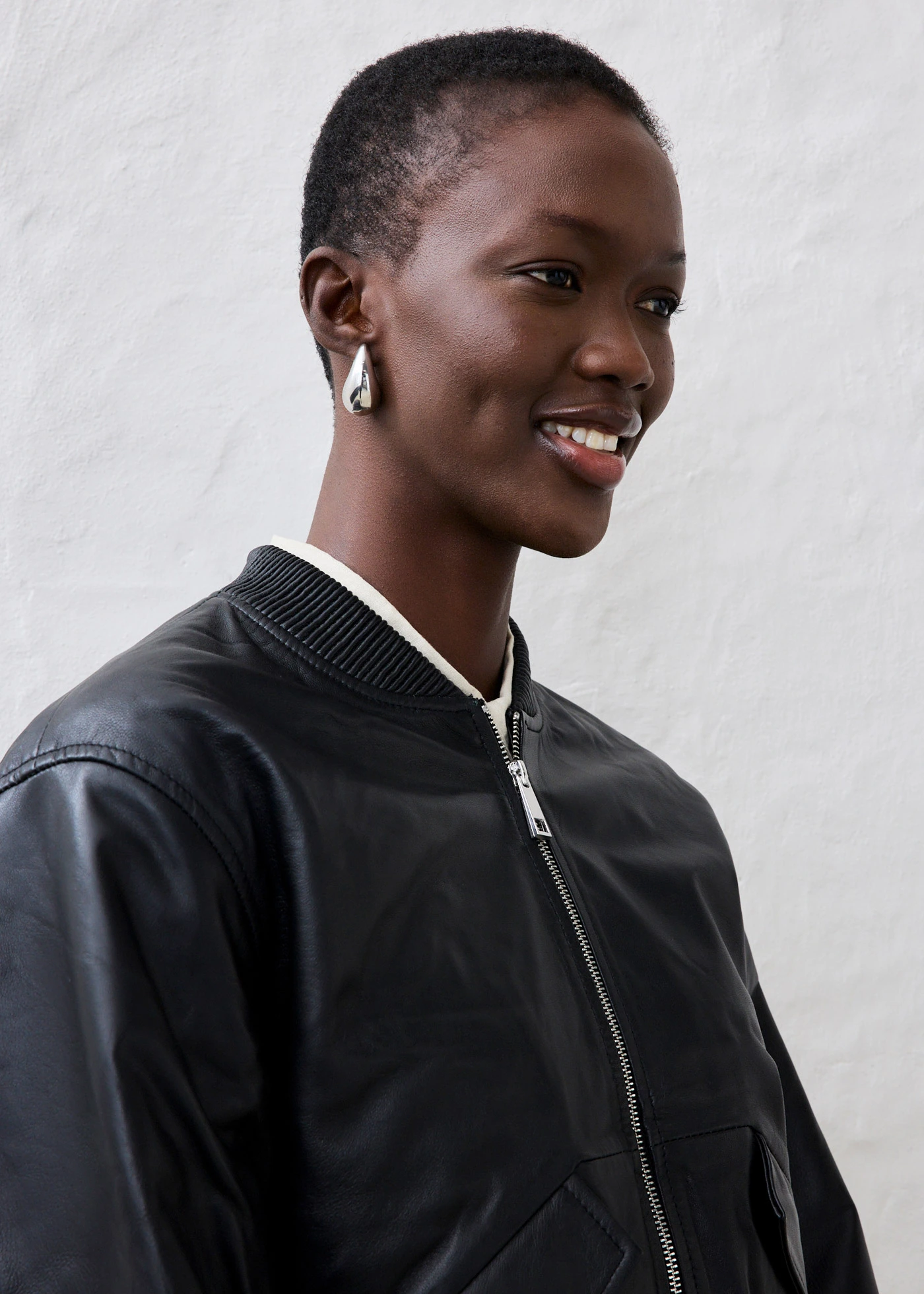 Leren blouson van lamsnappa • zwart • bonprix online shop