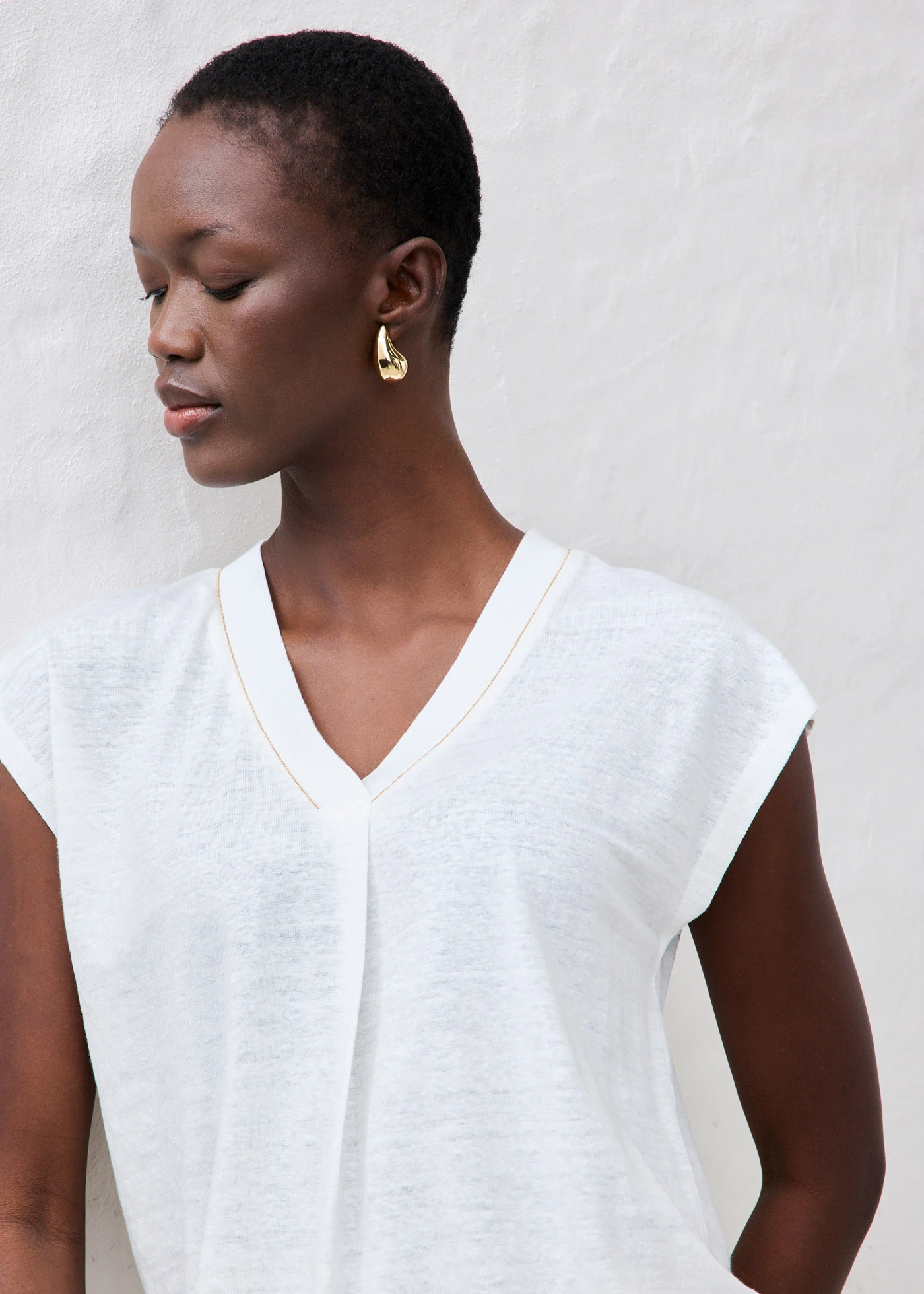 T-shirt van puur linnen • wit • bonprix online shop