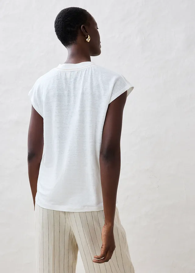 T-shirt 100% lin • blanc • product-page.page-title-suffix