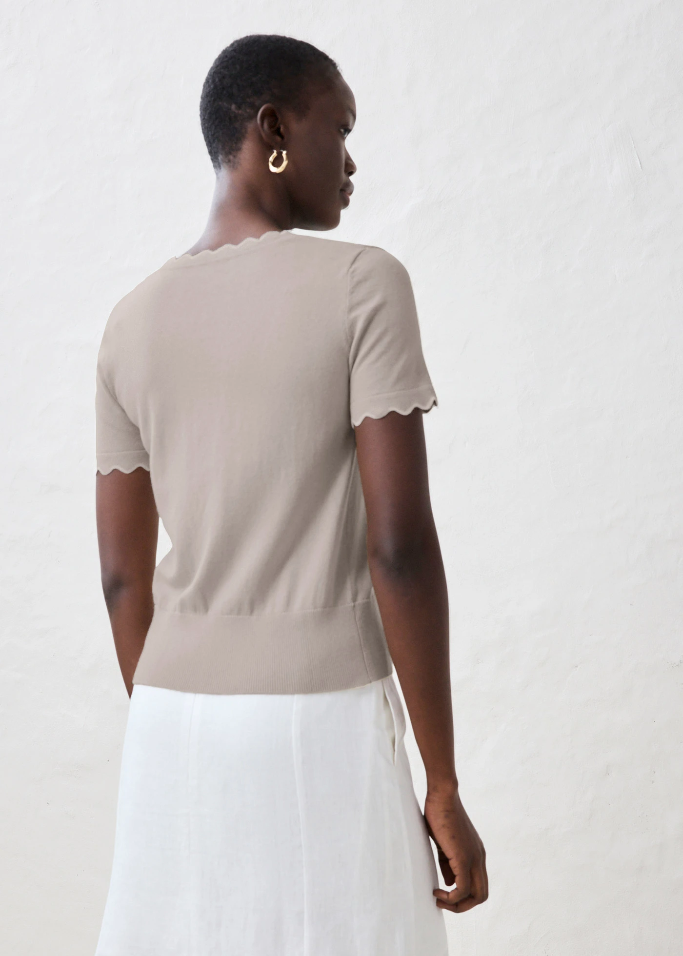 Sweter z domieszką jedwabiu • jasny piaskowy - biel wełny • bonprix obchod