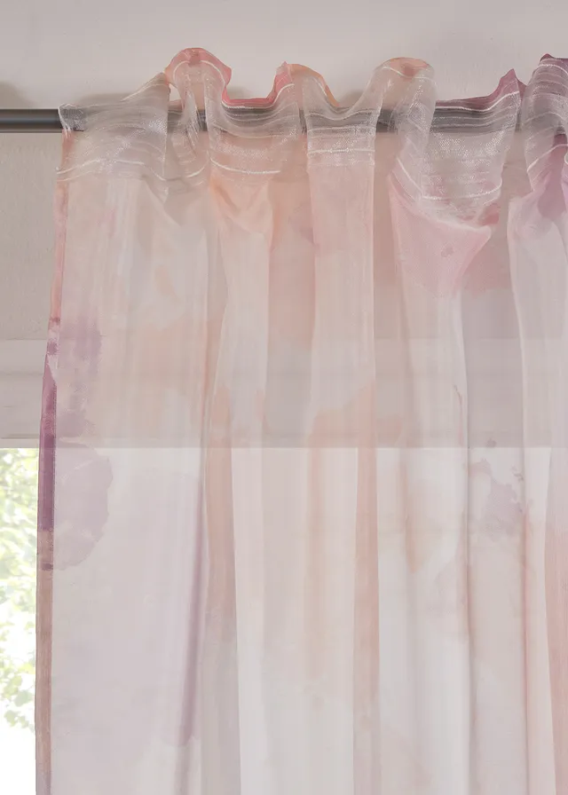 Lot de 2 voilages imprimés • rose clair/pêche clair/blanc • product-page.page-title-suffix