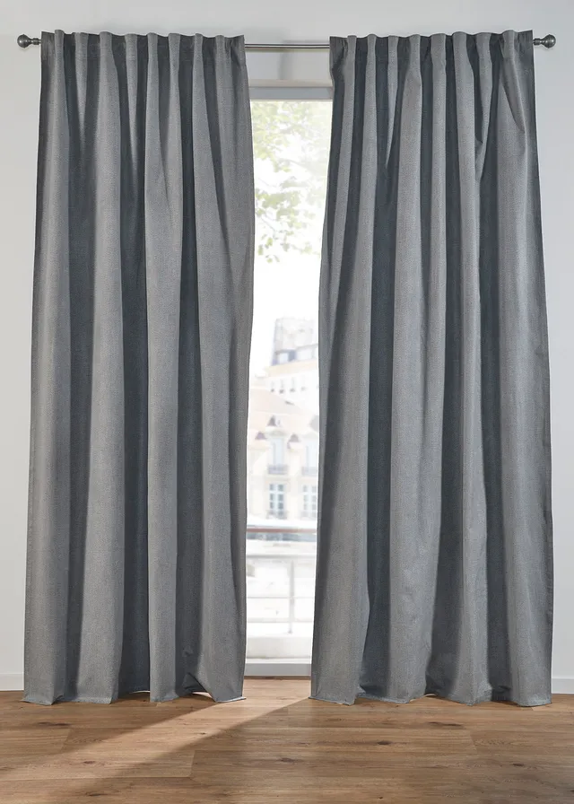 Draperie de întunecare cu poliester reciclat și material structurat (set/1buc.)