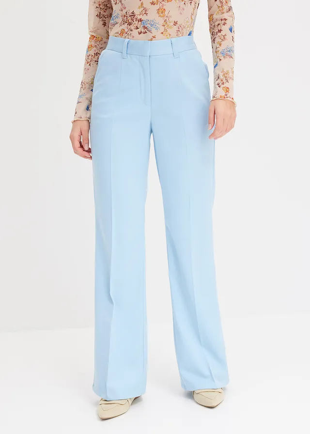 Broek met comfortband, Kleur: lichtblauw