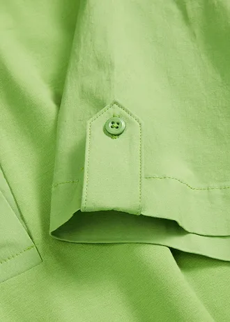 Robe-chemise en coton extensible • vert trèfle • Boutique bonprix