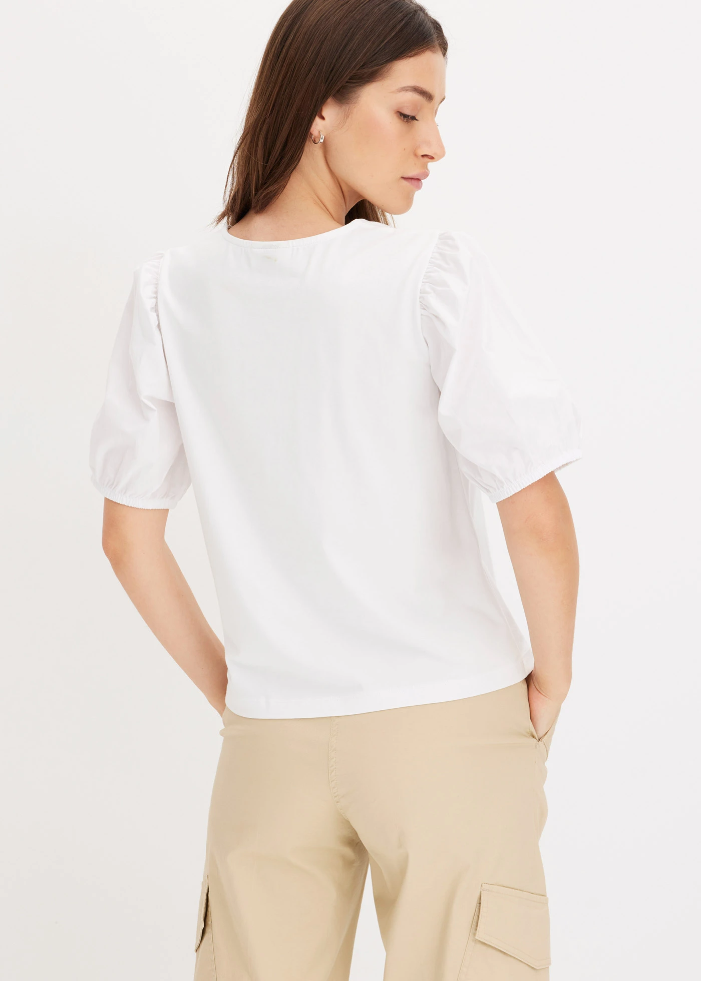 Shirt met ballonmouwen • wit • bonprix online shop