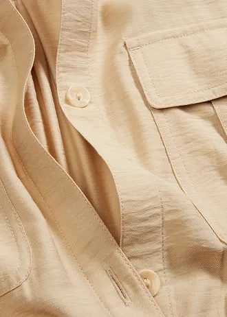 Sukienka szmizjerka z miękkiej mieszanki wiskozy • zielono-beżowy • bonprix obchod