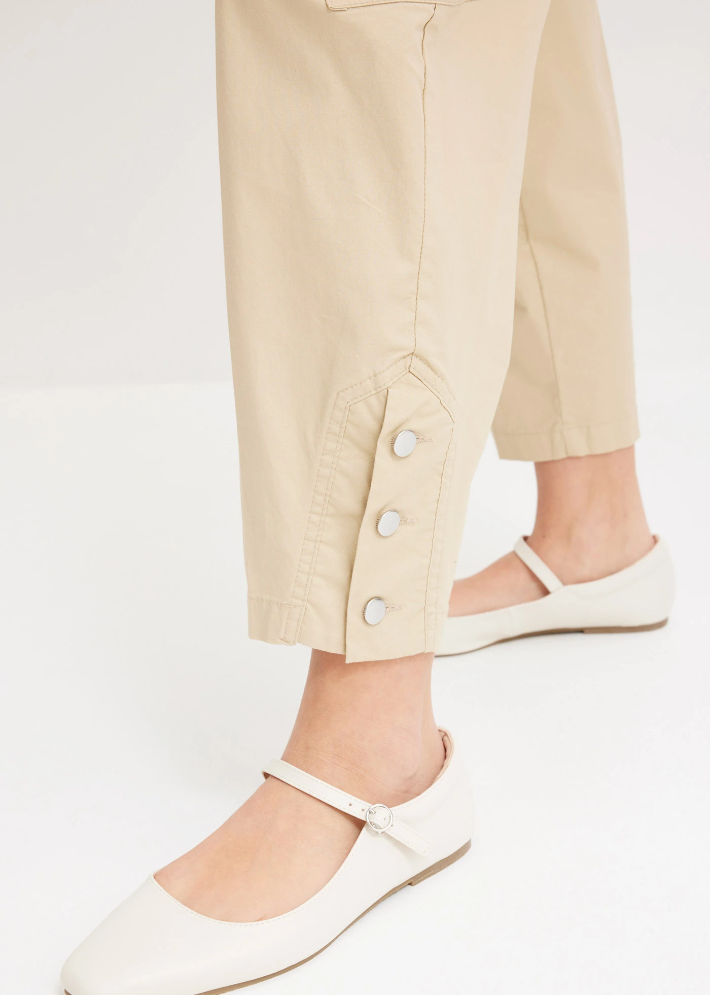 Cargo broek van katoen-stretch • groenbeige • bonprix online shop