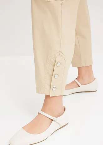 Cargo broek van katoen-stretch • groenbeige • bonprix online shop