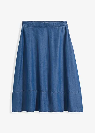 Midirok van lyocell met elastisch tailleband • blue stone • bonprix online shop