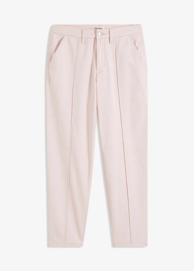 Pantaloni twill cu stretch și interlock