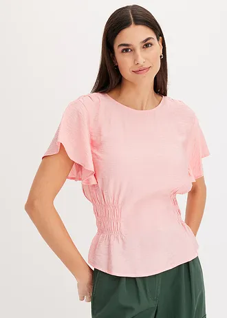 Blousetop van een zachte viscose-mix • soft roze • bonprix online shop