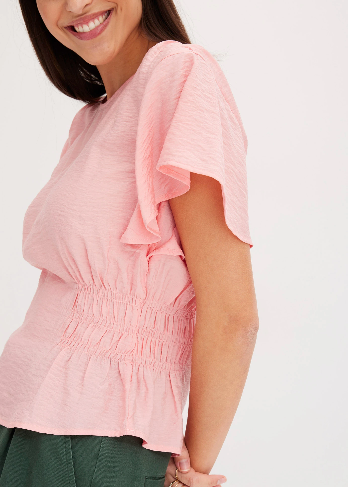 Blousetop van een zachte viscose-mix • soft roze • bonprix online shop