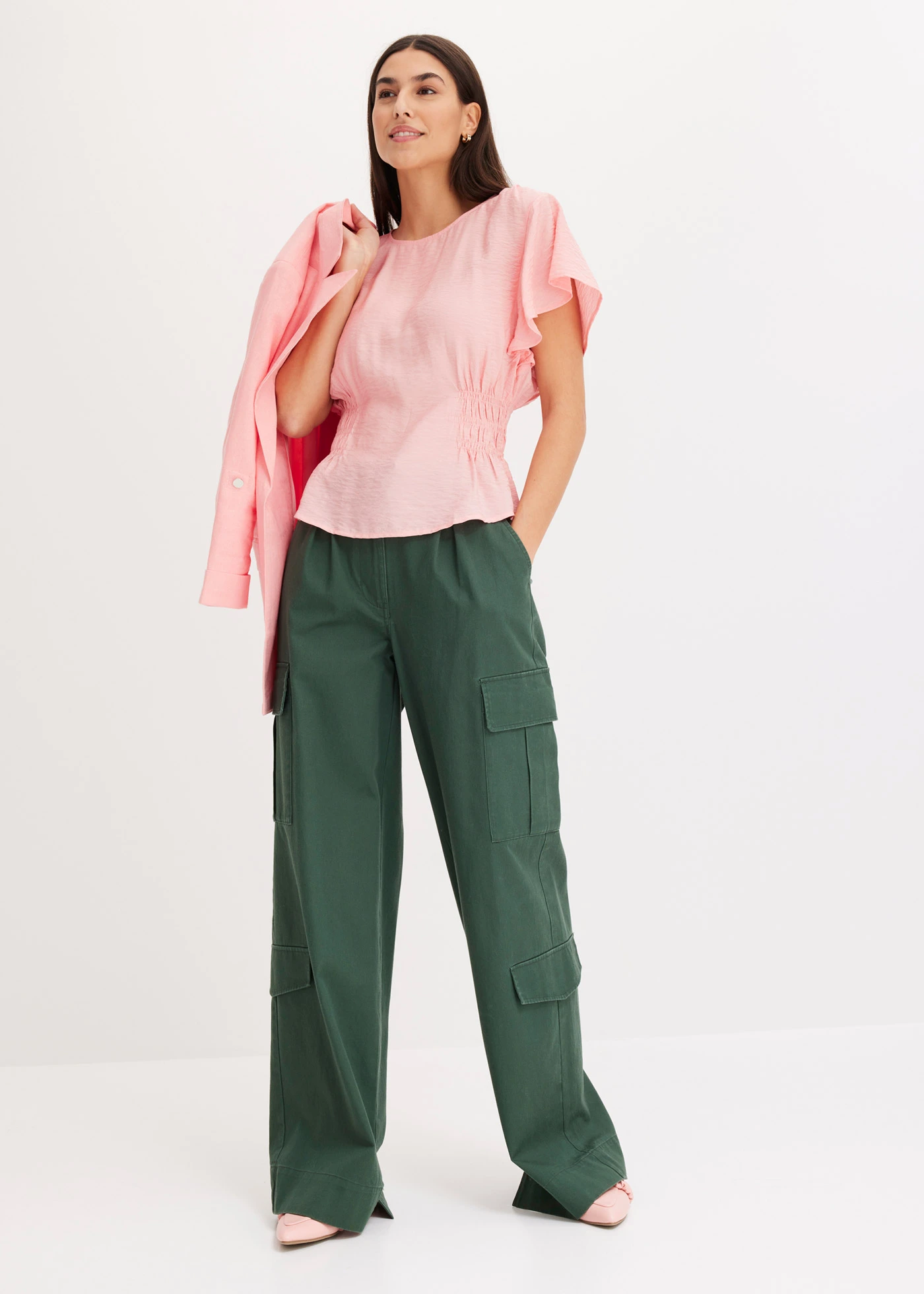 Blousetop van een zachte viscose-mix • soft roze • bonprix online shop