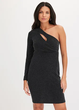 Minišaty s prostřihem • černo-stříbrná • bonprix obchod