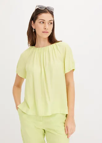 Halenka z materiálu s mačkanou strukturou • mátově zelená • bonprix obchod