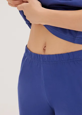 Pyjama avec un pantacourt ample • bleu violet • Boutique bonprix