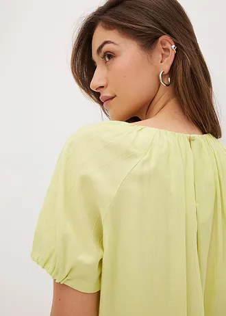 Halenka z materiálu s mačkanou strukturou • mátově zelená • bonprix obchod