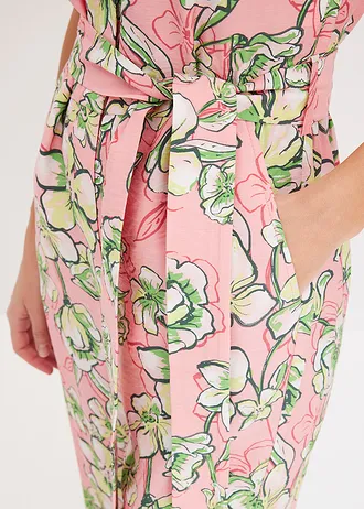 Jumpsuit van vloeiende viscosemix • soft roze gedessineerd • bonprix online shop