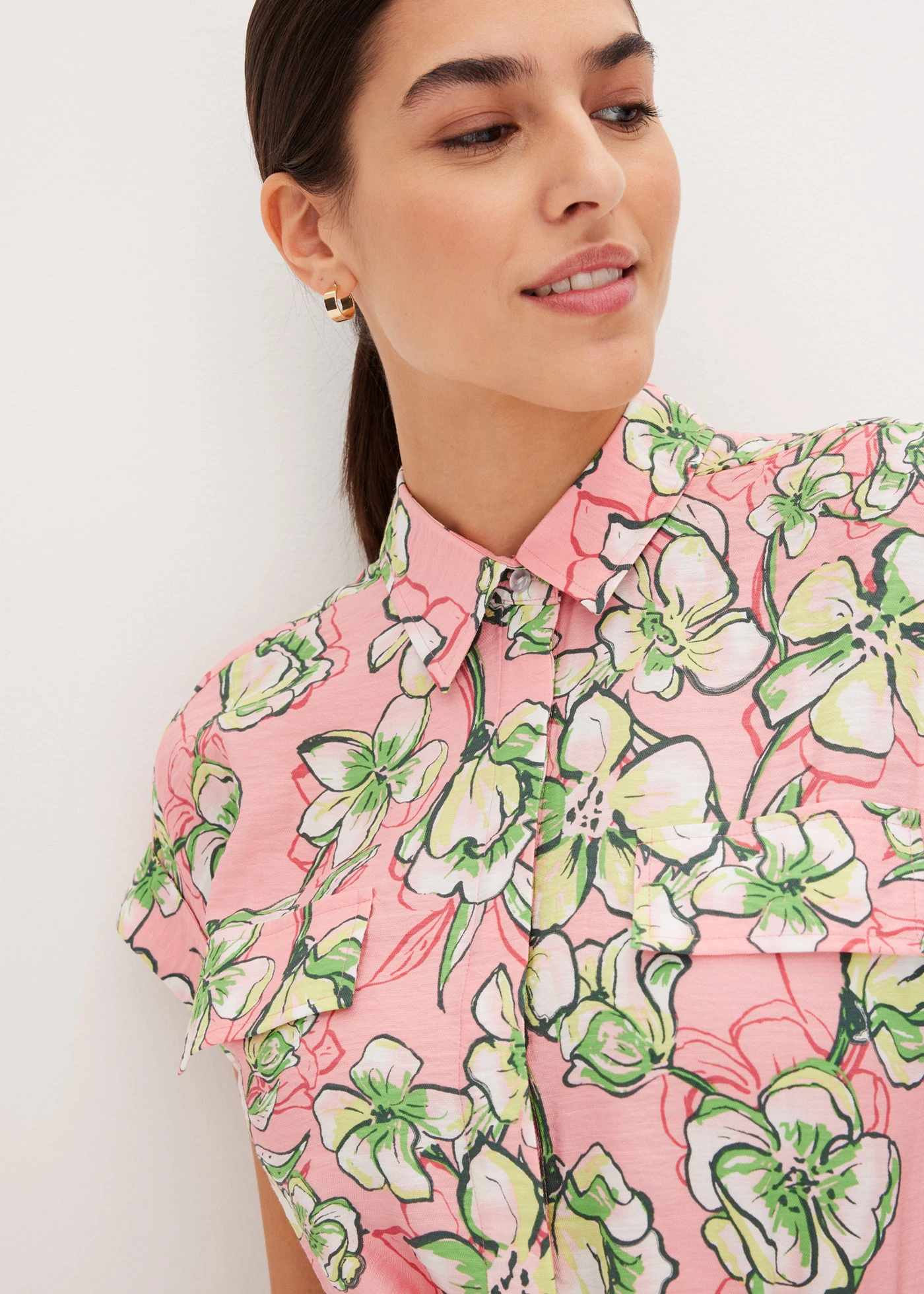 Jumpsuit van vloeiende viscosemix • soft roze gedessineerd • bonprix online shop