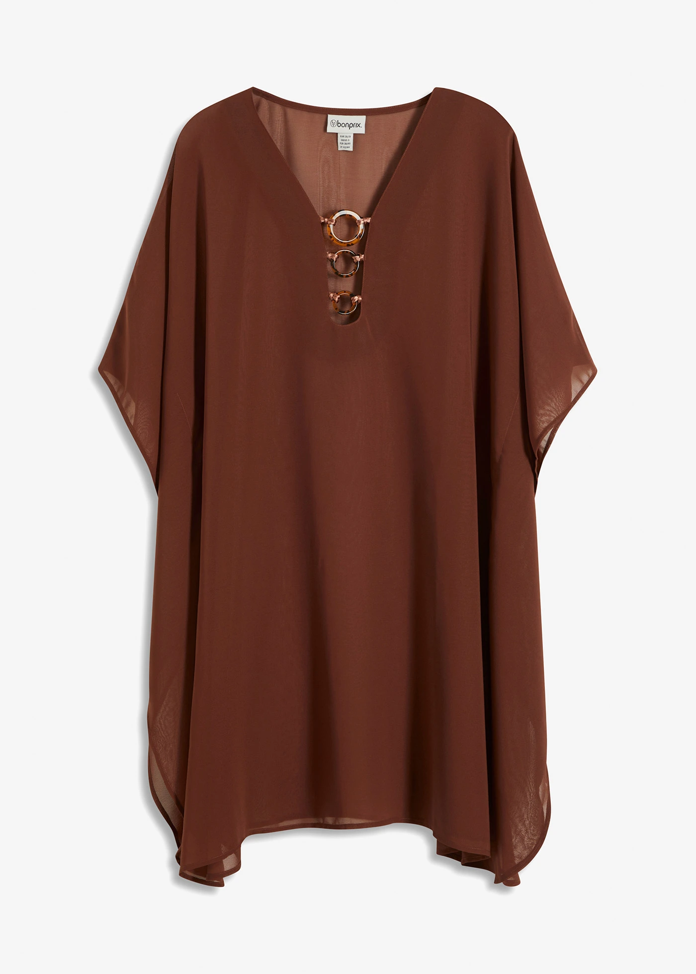 Strandtuniek van chiffon • rookbruin • bonprix online shop