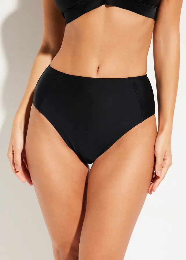 High waist bikinibroekje, Kleur: zwart