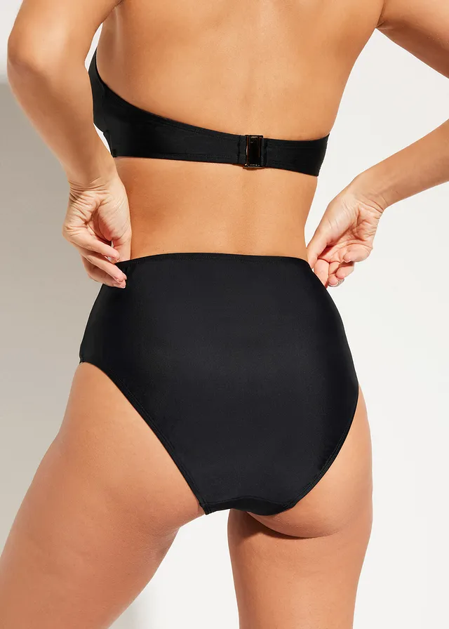High waist bikinibroekje, Kleur: zwart